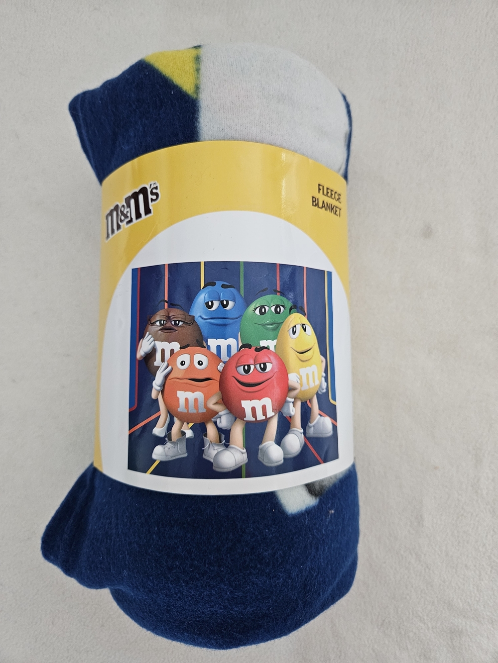 Source Unknown Navy & Multicolor M&M's Fleece Blanket